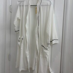 White Robe with Black Trim